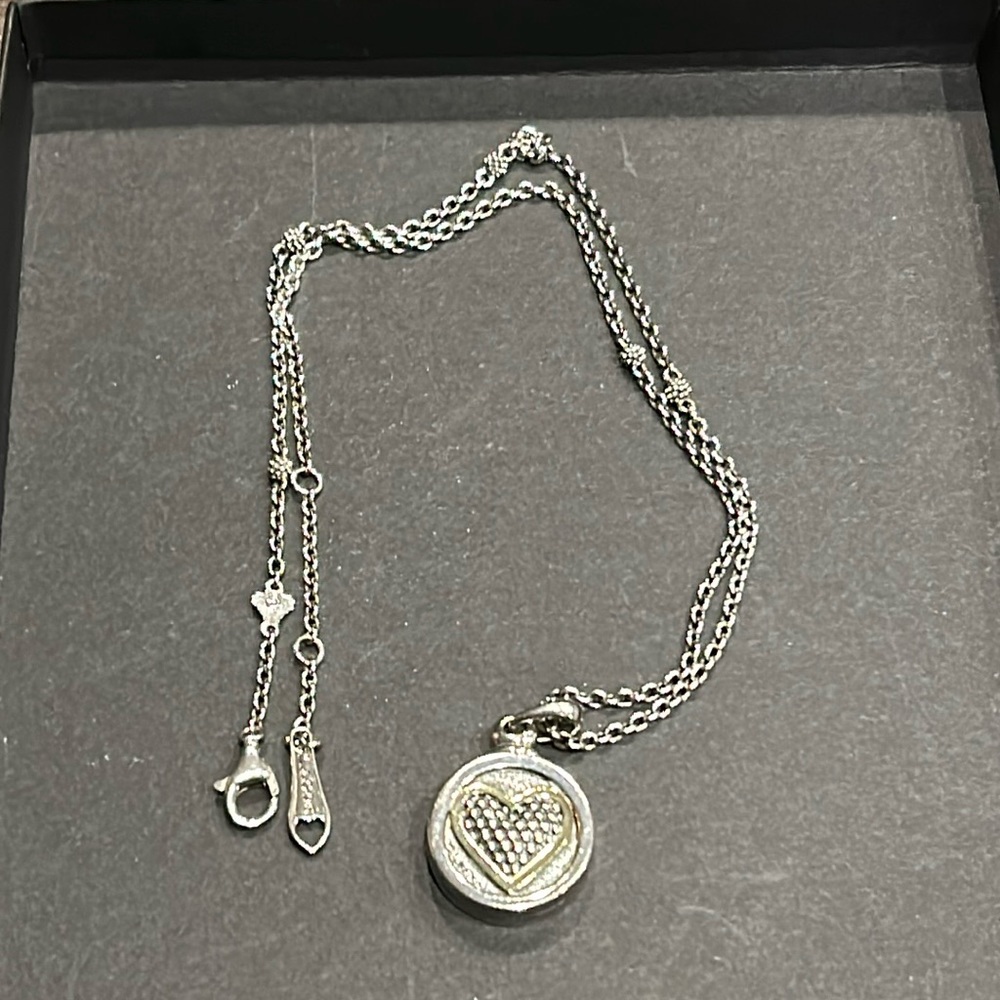 Lagos sterling and 18k locket necklace